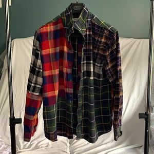 Pacsun| Colorblock Plaid Patchwork Flannel